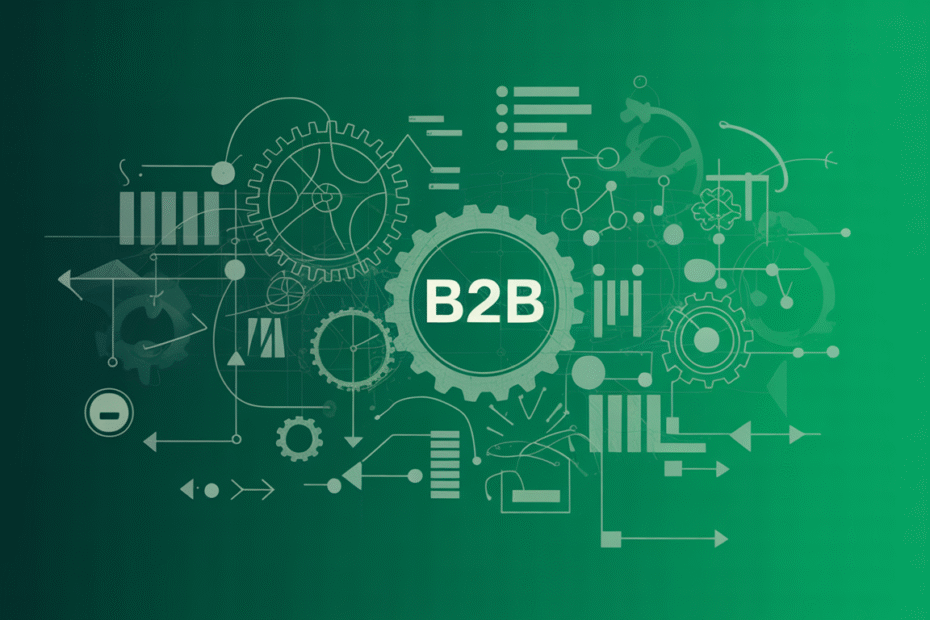 Abstract illustration representing the complexity of the B2B Decision Making Process in a business context.