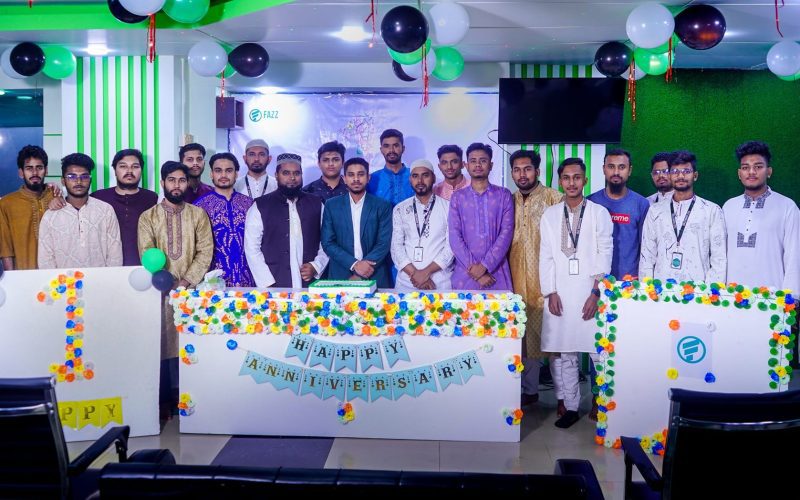 Fazz Marketing celebrating anniversary with team and festivities